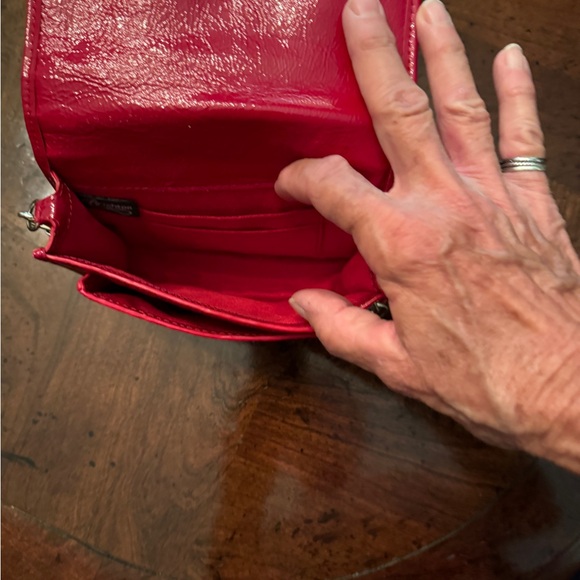 Brighton Red Faux Croc Patent Leather Purse - Picture 3 of 3